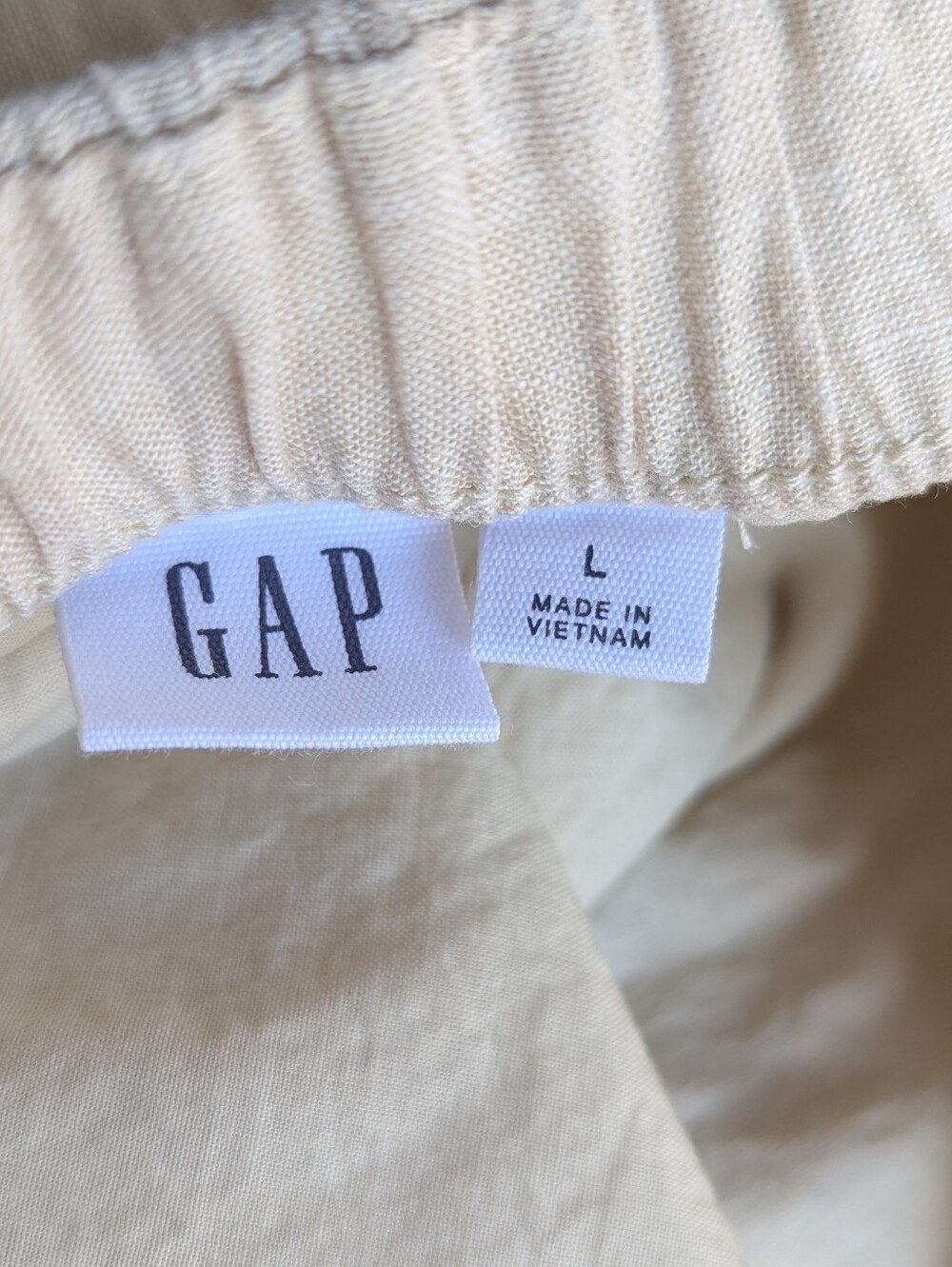 GAP Cream Pull-On Flax Linen Maxi Skirt with Side Slits Size Large - Picture 5 of 8